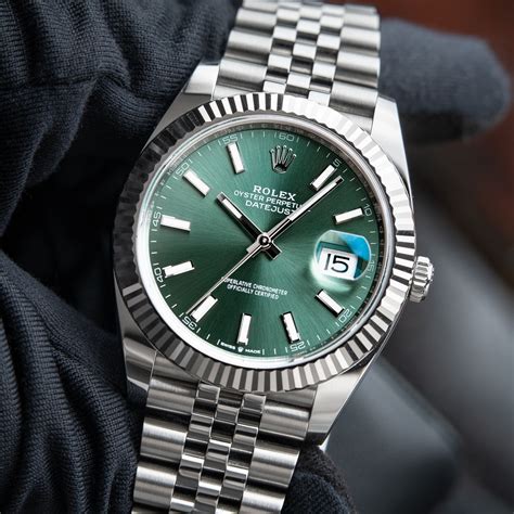 rolex datejust 42 green
